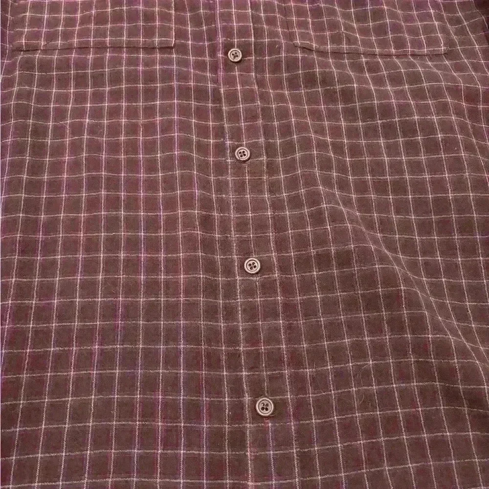 Vintage Maroon Pendleton Plaid Pattern Button Up … - image 7